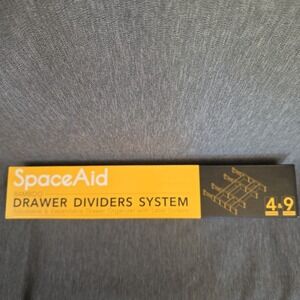 spaceaid Bamboo Drawer Divider System 4 Divider 9 Inserts